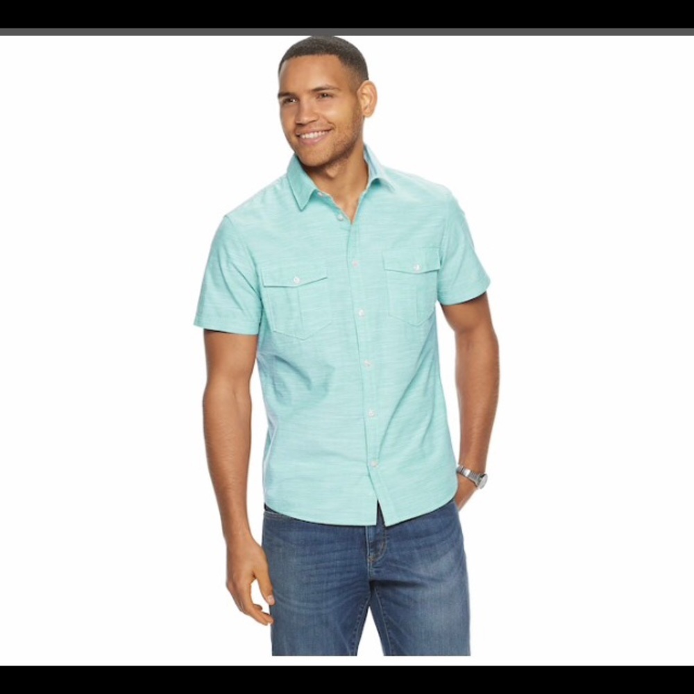 Men button up (premier flex fit) (SARSOTA BL)
